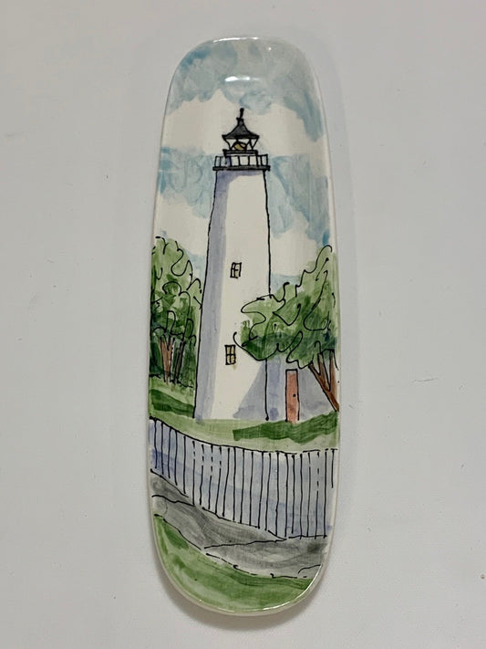Jan Francoeur Skinny Ocracoke🎨 Jan's Celebration Pottery🎨 Buy Art at Carolina Creations Gallery in Downtown New Bern🎨