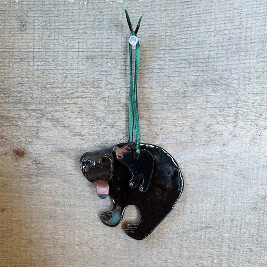 Ornament Black Bear🎨 Pottery🎨 Buy Art at Carolina Creations Gallery in Downtown New Bern🎨