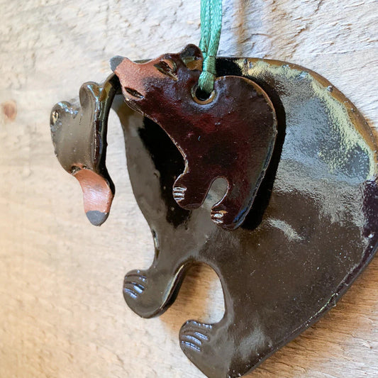 Ornament Black Bear🎨 Pottery🎨 Buy Art at Carolina Creations Gallery in Downtown New Bern🎨