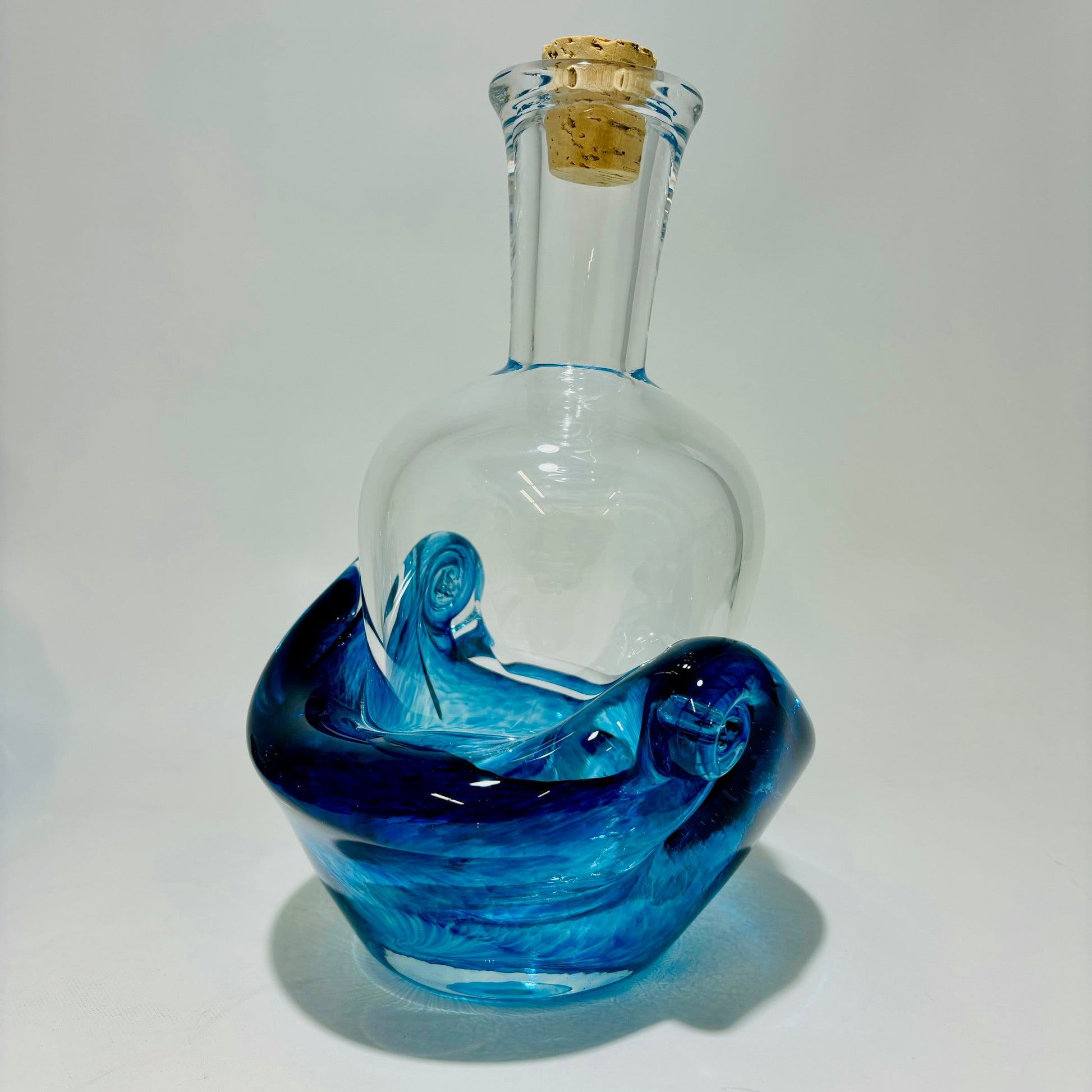 Message Bottle Large🎨 Glass🎨 Buy Art at Carolina Creations Gallery in Downtown New Bern🎨