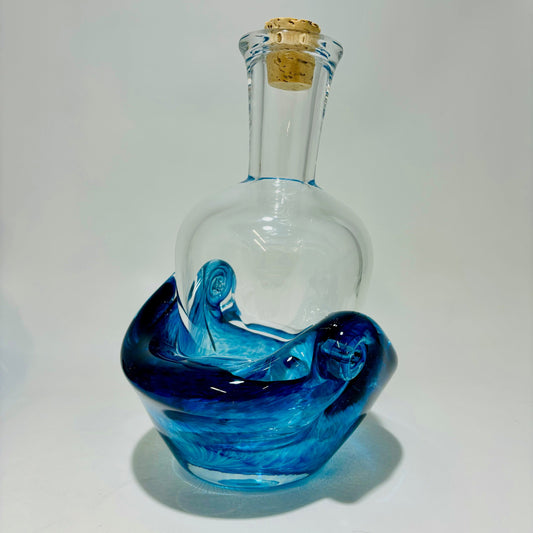 Message Bottle Large🎨 Glass🎨 Buy Art at Carolina Creations Gallery in Downtown New Bern🎨