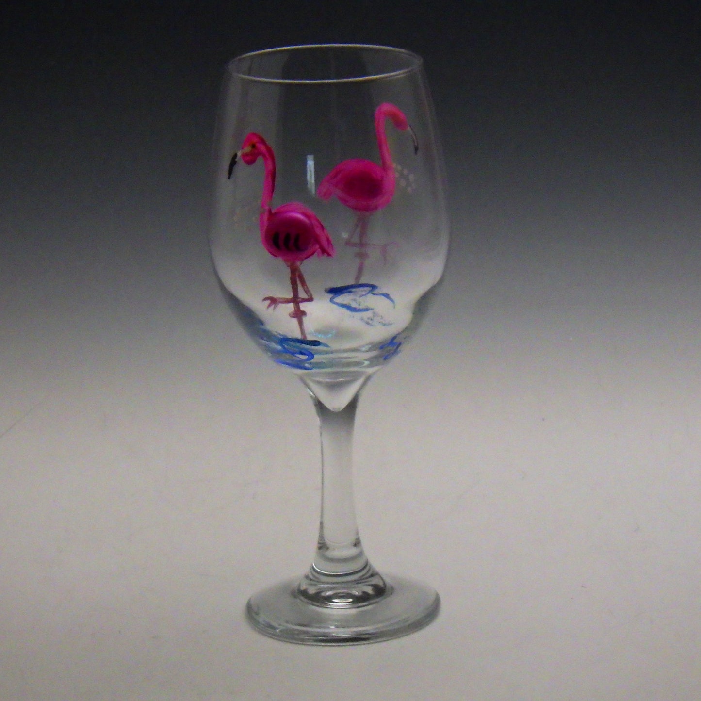 Donna Michaux Stem Wine Glass w/ Flami🎨 Glass🎨 Buy Art at Carolina Creations Gallery in Downtown New Bern🎨