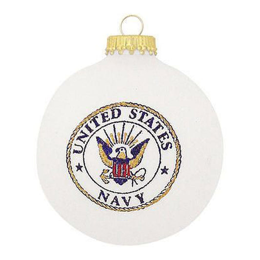 Navy Ornament🎨 Glass🎨 Buy Art at Carolina Creations Gallery in Downtown New Bern🎨