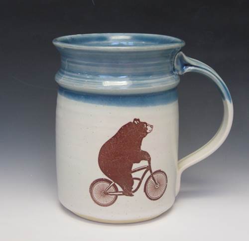 Bear Mugs🎨 Pottery🎨 Buy Art at Carolina Creations Gallery in Downtown New Bern🎨