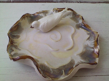 Bird Dish🎨 Pottery🎨 Buy Art at Carolina Creations Gallery in Downtown New Bern🎨