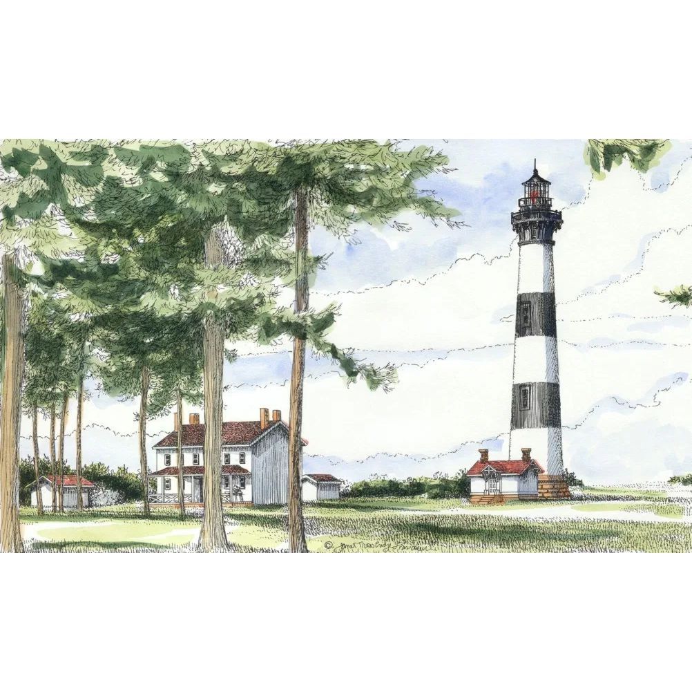 Jan Francoeur LTHS Bodie Light Print🎨 Jan's Prints🎨 Buy Art at Carolina Creations Gallery in Downtown New Bern🎨