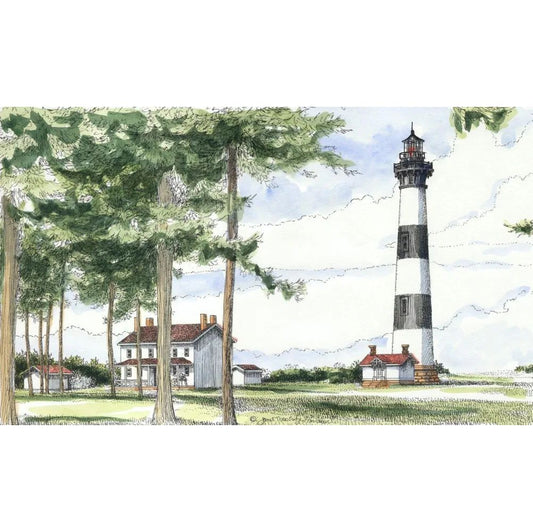 Jan Francoeur LTHS Bodie Light Print🎨 Jan's Prints🎨 Buy Art at Carolina Creations Gallery in Downtown New Bern🎨