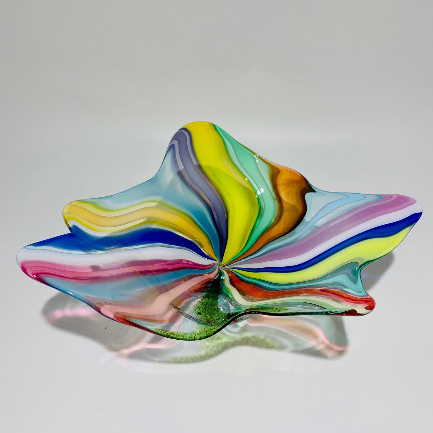 Multi-Stripe Footed Candy Dishes🎨 Glass🎨 Buy Art at Carolina Creations Gallery in Downtown New Bern🎨