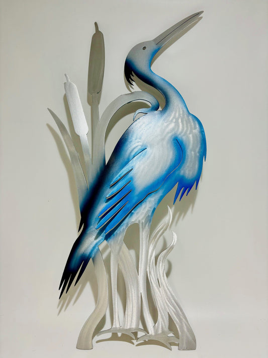 Heron Wall Hanging Aluminum🎨 Metal Arts🎨 Buy Art at Carolina Creations Gallery in Downtown New Bern🎨