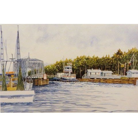Jan Francoeur Print Hobucken Bridge🎨 Jan's Prints🎨 Buy Art at Carolina Creations Gallery in Downtown New Bern🎨