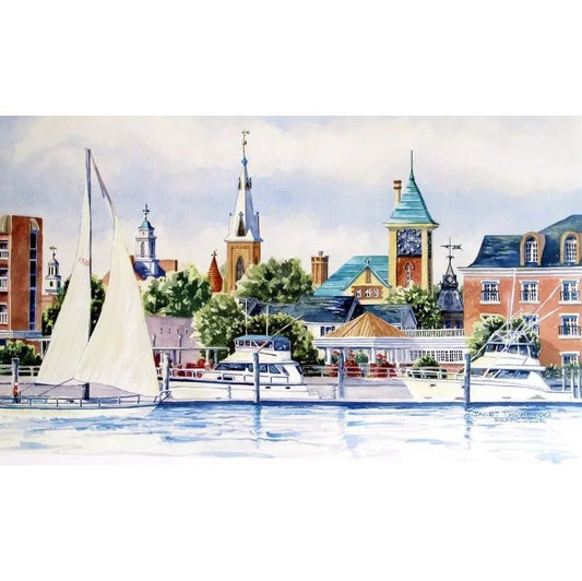 Jan Francoeur Print Home Port Med🎨 Jan's Prints🎨 Buy Art at Carolina Creations Gallery in Downtown New Bern🎨