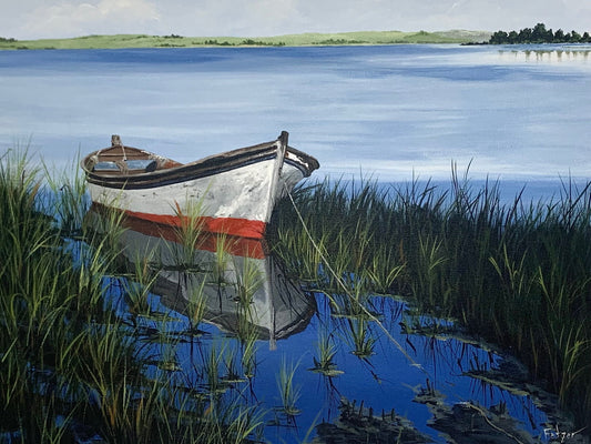 Kevin Fetzer in the Rushes 16X20🎨 Kevin Fetzer🎨 Buy Art at Carolina Creations Gallery in Downtown New Bern🎨