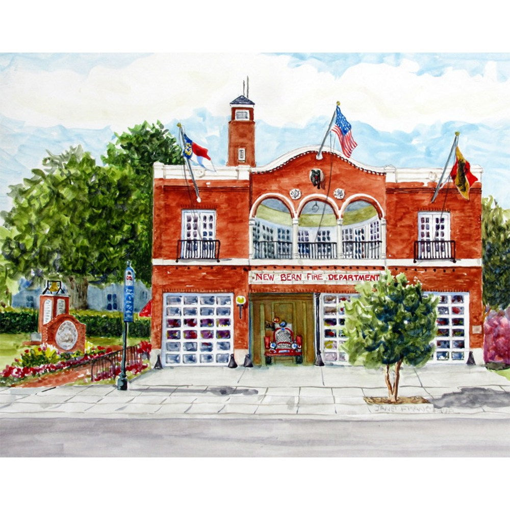 Jan Francoeur Print Firemans Museum? Jan's Prints? Buy Art at Carolina Creations Gallery in Downtown New Bern?