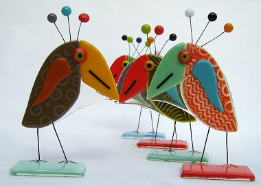 Magpies🎨 Glass🎨 Buy Art at Carolina Creations Gallery in Downtown New Bern🎨