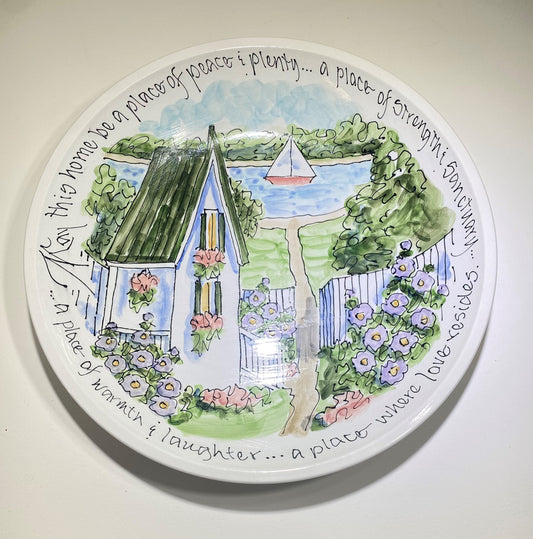 Janet Francoeur Pltr Bowl May This Home🎨 Jan's Celebration Pottery🎨 Buy Art at Carolina Creations Gallery in Downtown New Bern🎨