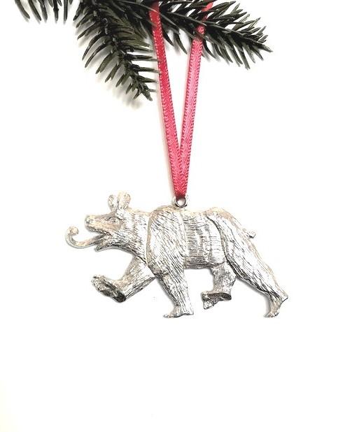 New Bern Bear Ornament🎨 Metal Arts🎨 Buy Art at Carolina Creations Gallery in Downtown New Bern🎨