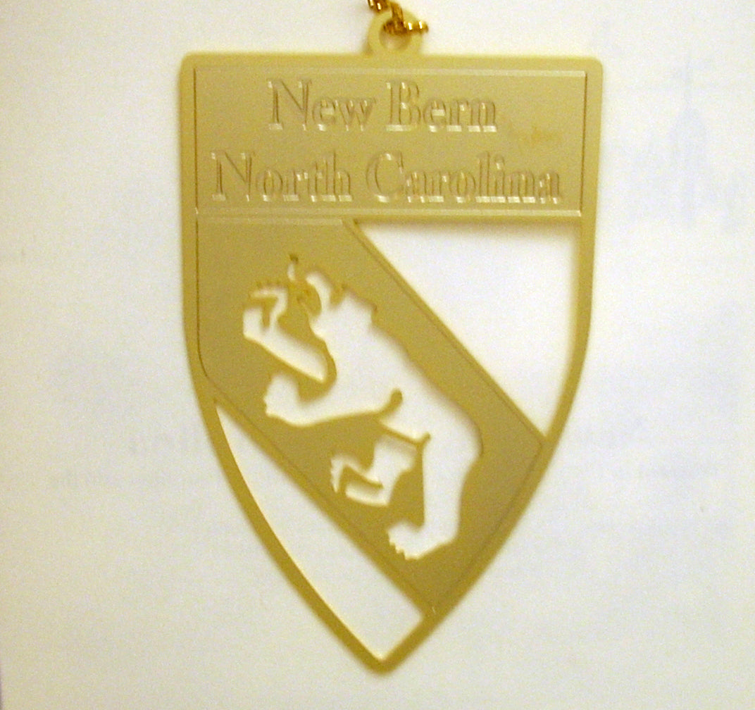 JTF New Bern Ornament Bear Shield 1999🎨 Historical Ornaments🎨 Buy Art at Carolina Creations Gallery in Downtown New Bern🎨