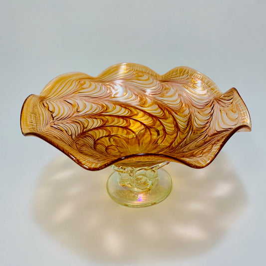 Pedestal Bowl🎨 Glass🎨 Buy Art at Carolina Creations Gallery in Downtown New Bern🎨