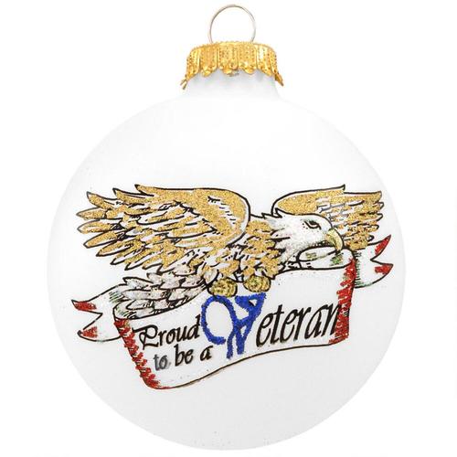 Veterans Ornament🎨 Glass🎨 Buy Art at Carolina Creations Gallery in Downtown New Bern🎨