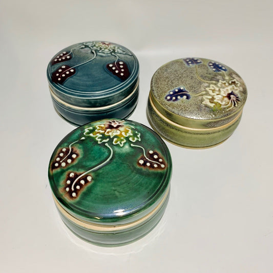 Geoff Lloyd Ring Jar🎨 Pottery🎨 Buy Art at Carolina Creations Gallery in Downtown New Bern🎨