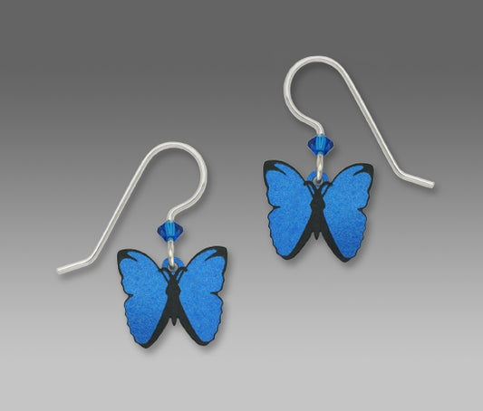 Earrings Blue Morpho Butterfly