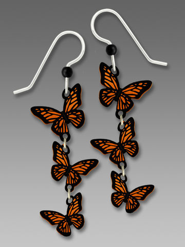 Earrings 3-D Monarch Butterfly