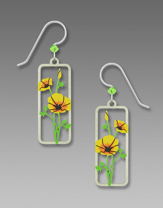 Earrings California Poppies