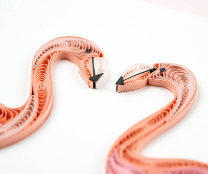 Tropical Flamingos Card