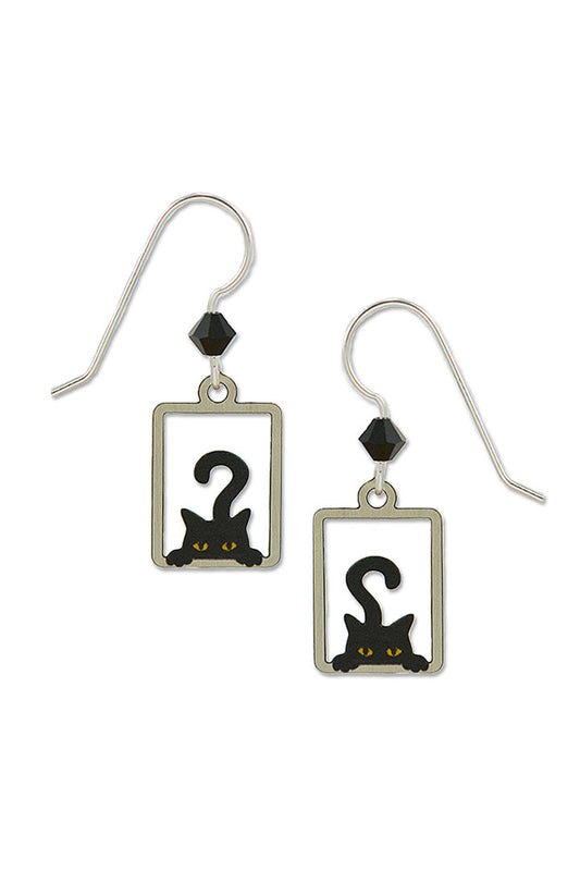 Earrings Black Cat