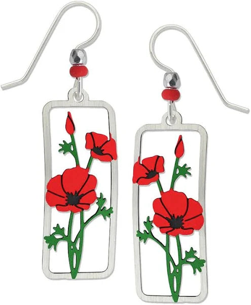 Earrings Pink Poppies