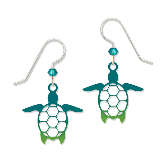 Earrings Turtle Cutout