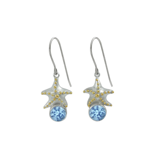 Gemstone w/Starfish Earring