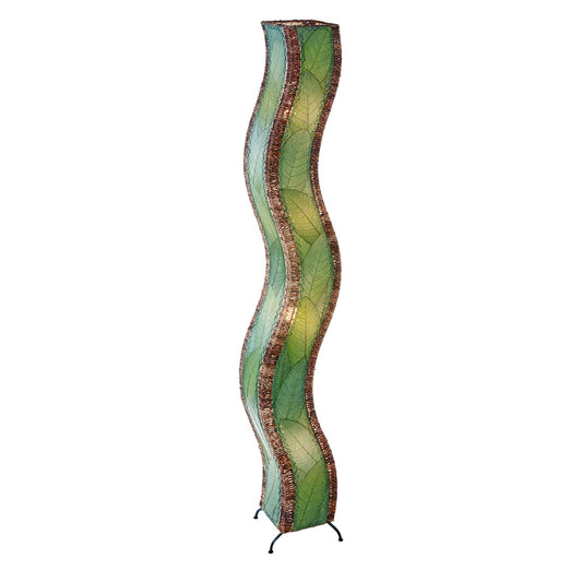 Wave Giant Lamp Green, Shade Made of Cocoa Leaves