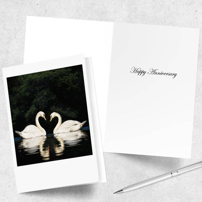 Two Swans for Life Anniversary Card