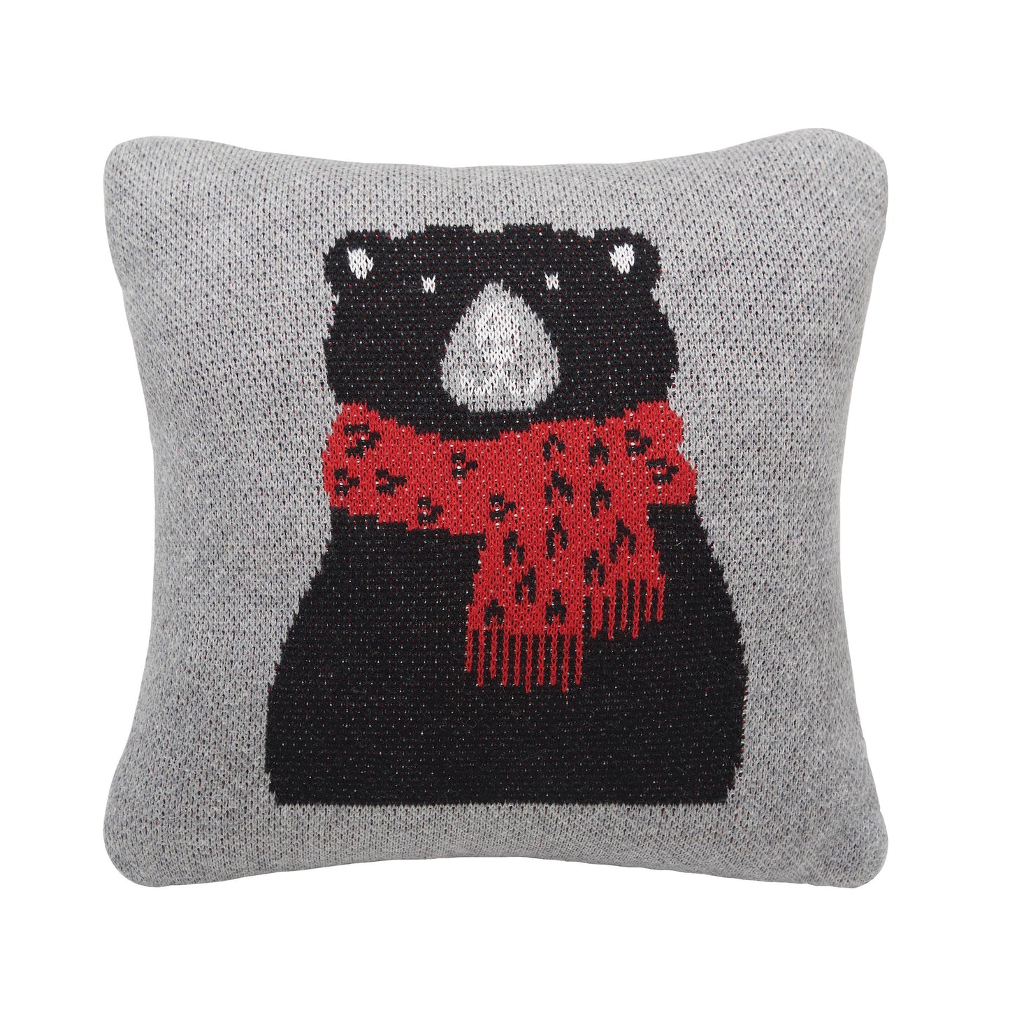 Christmas Black Bear Throw Pillow