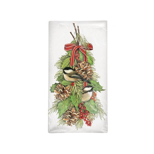 Chickadee Holly Bagged Towel