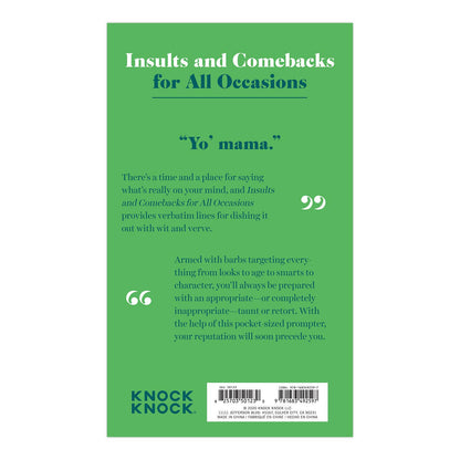 Insults & Comebacks Lines for All Occasions: Paperback Editi🎨 Books🎨 Buy Art at Carolina Creations Gallery in Downtown New Bern🎨