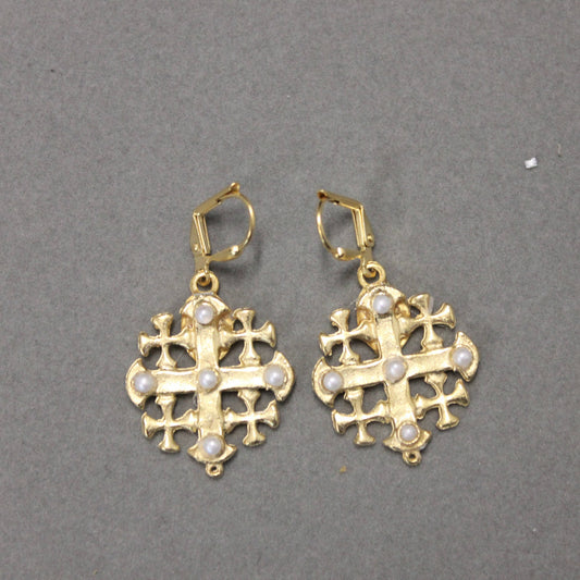 Jerusalem Cross Earrings