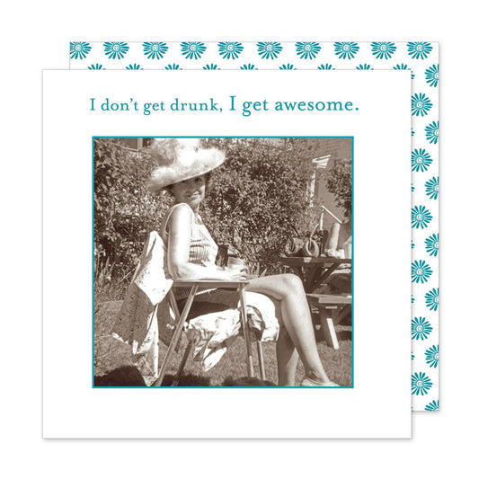 I Get Awesome Beverage Napkin🎨 🎨 Buy Art at Carolina Creations Gallery in Downtown New Bern🎨