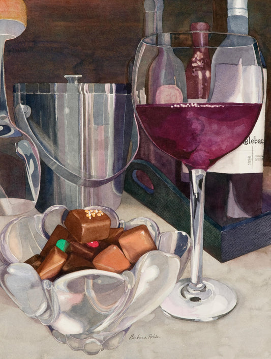 Barbara Rohde Wine and Chocolate Print