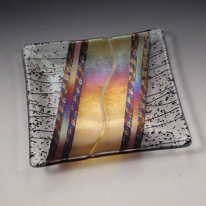 12" Square Glass Tray