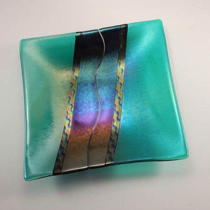 12" Square Glass Tray