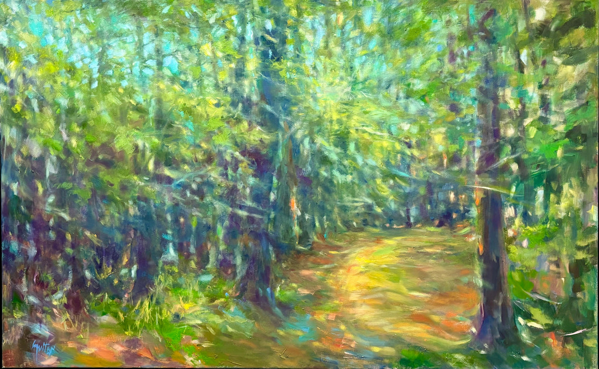 Sally Sutton Path in the Woods 30x48