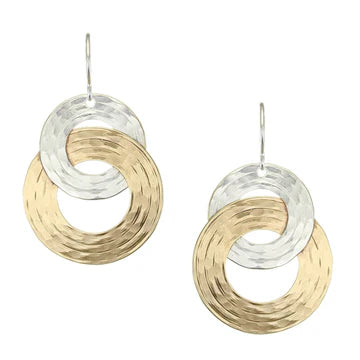 Medium Interlocking Rings Wire Earrings