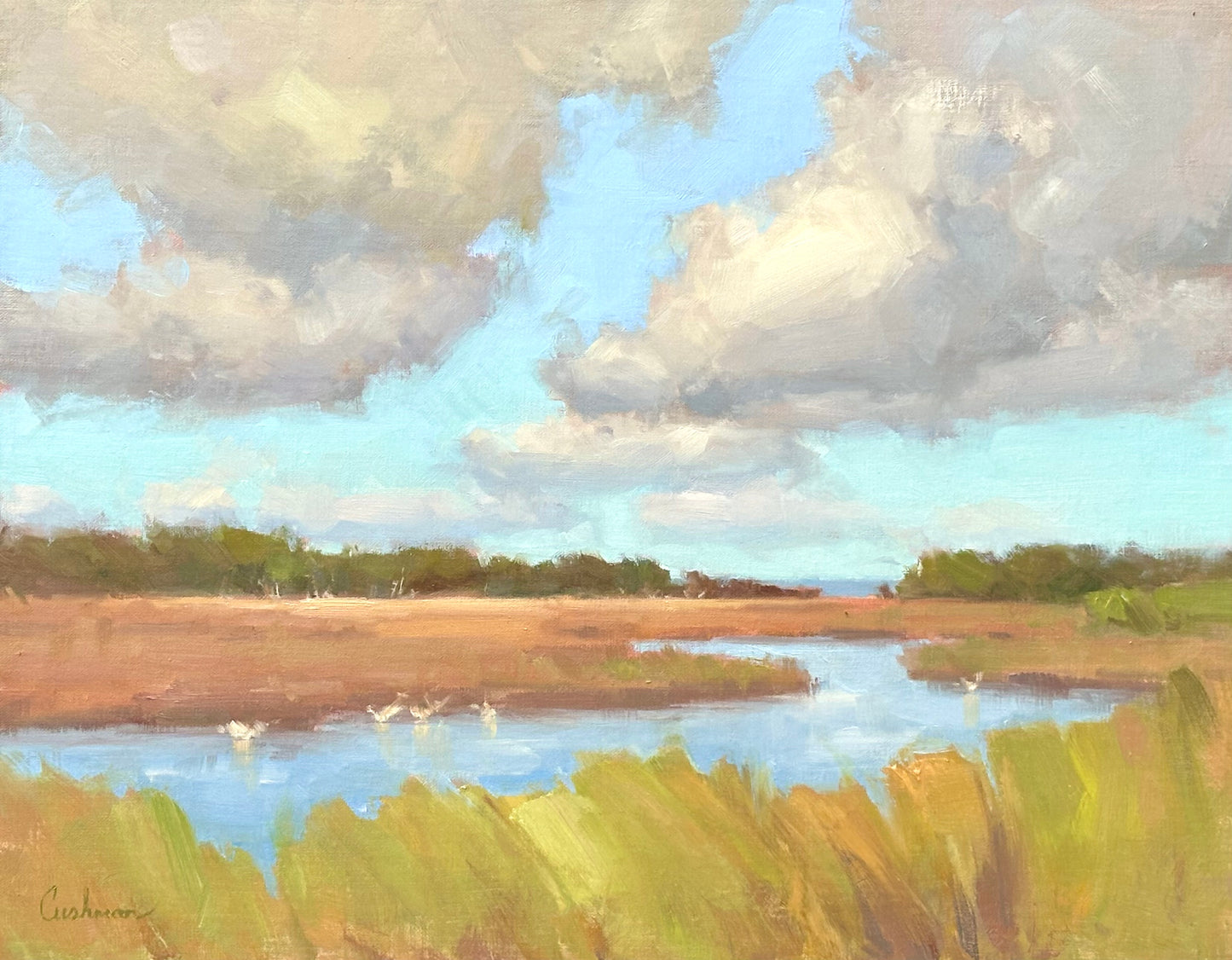 Audrey Cushman Fort Macon Salt Marsh 14X18