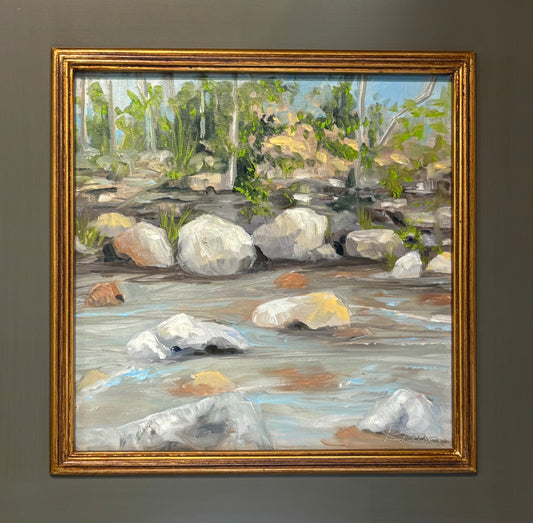 Kathy Rivera Streambed in the Berkshires 10x10