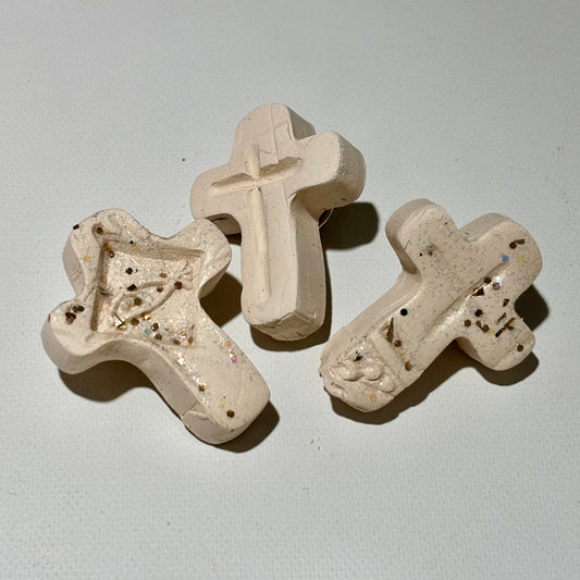 LCC Bisque Cross Pins