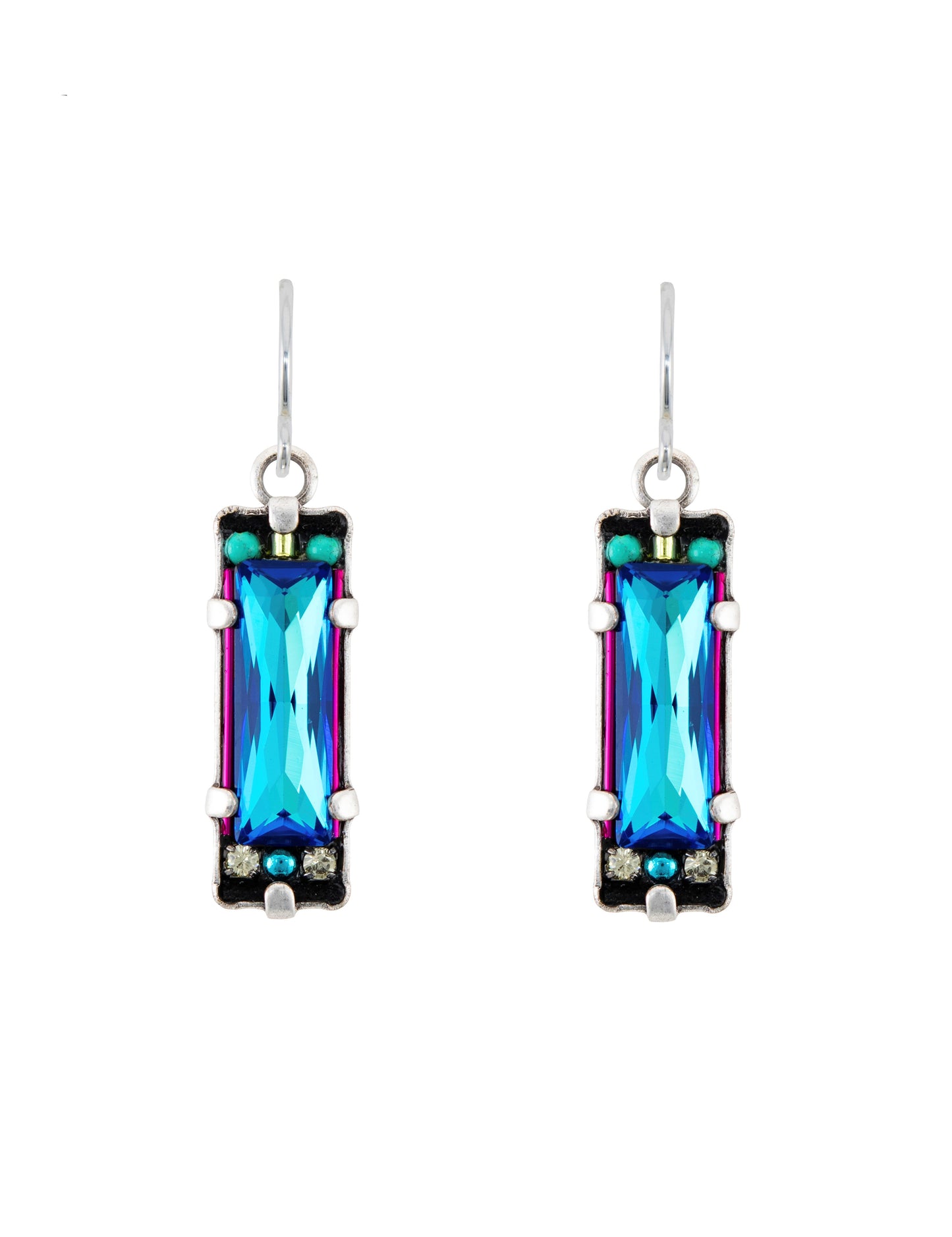 Cyrstal Earring Light Turquoise🎨 Jewelry🎨 Buy Art at Carolina Creations Gallery in Downtown New Bern🎨