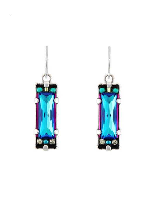 Cyrstal Earring Light Turquoise🎨 Jewelry🎨 Buy Art at Carolina Creations Gallery in Downtown New Bern🎨