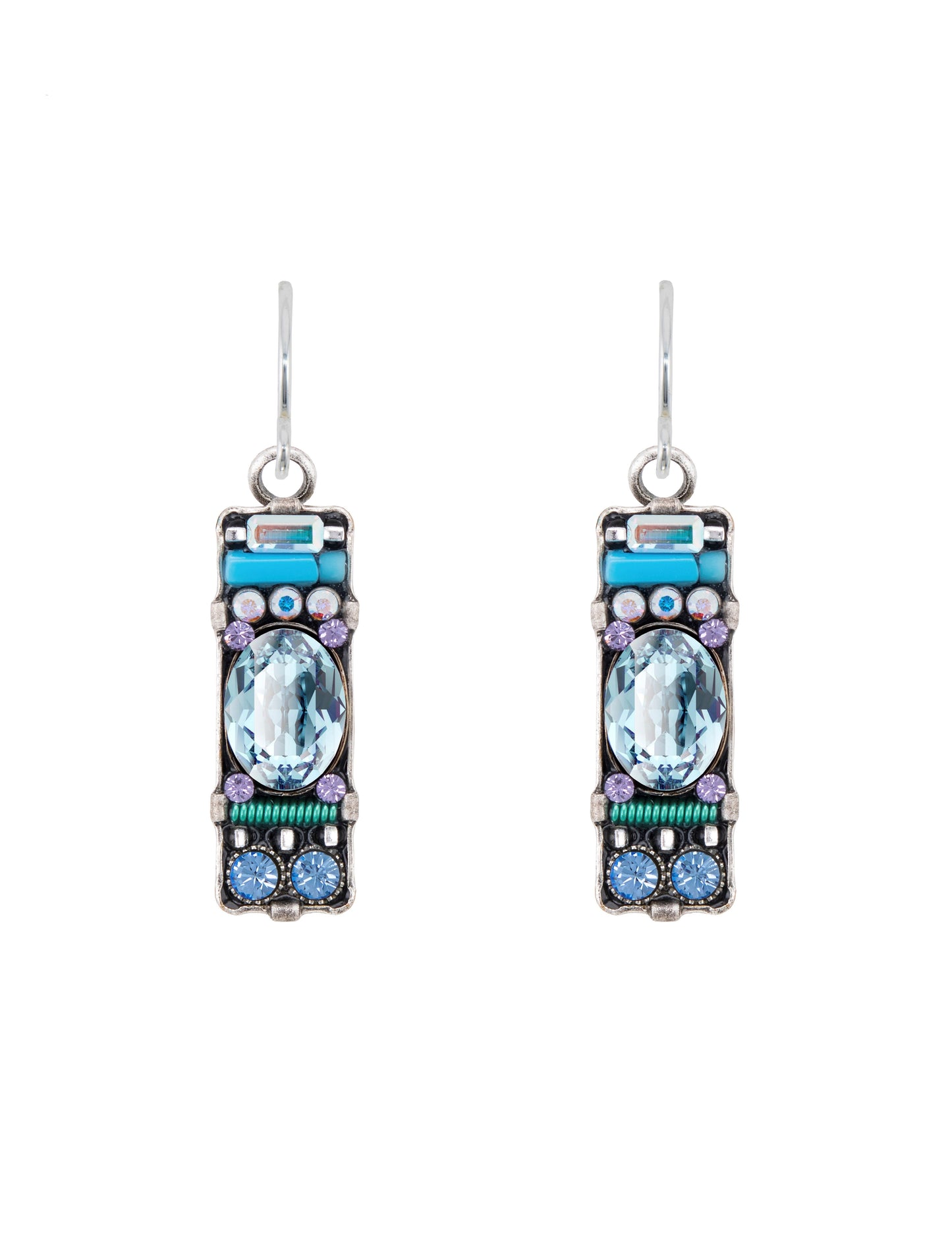 Bar Crystal Earring Light Blue🎨 Jewelry🎨 Buy Art at Carolina Creations Gallery in Downtown New Bern🎨